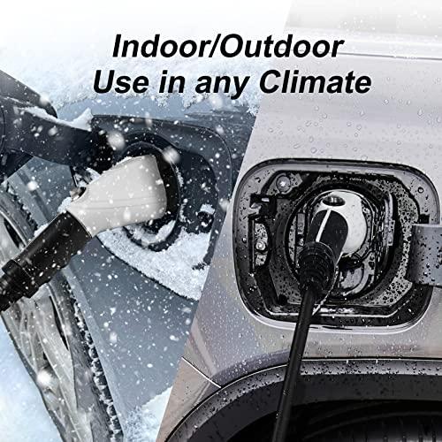 MEGEAR Skysword 16 Amp 3.1 kW Level 2 and Level 1 Portable EV Charger (100-240 Volt, 25ft/7.62m Cord, 16 Amp) NEMA 6-20 Plug, with NEMA 5-15 Adapter
