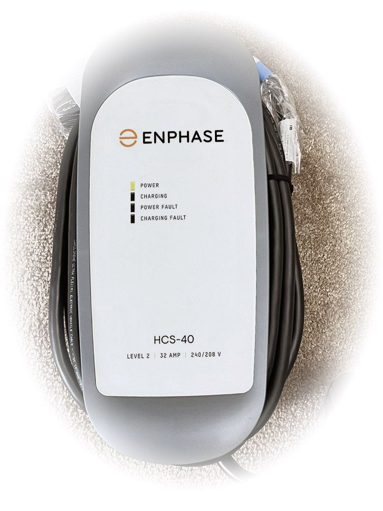 Enphase 32 Amp, Level 2 Portable Electric Vehicle (EV) Charger (240 Volt, 25ft Cable, 32 Amp) NEMA 14-50 Plug, Made in USA, Built for Indoor/Outdoor Use