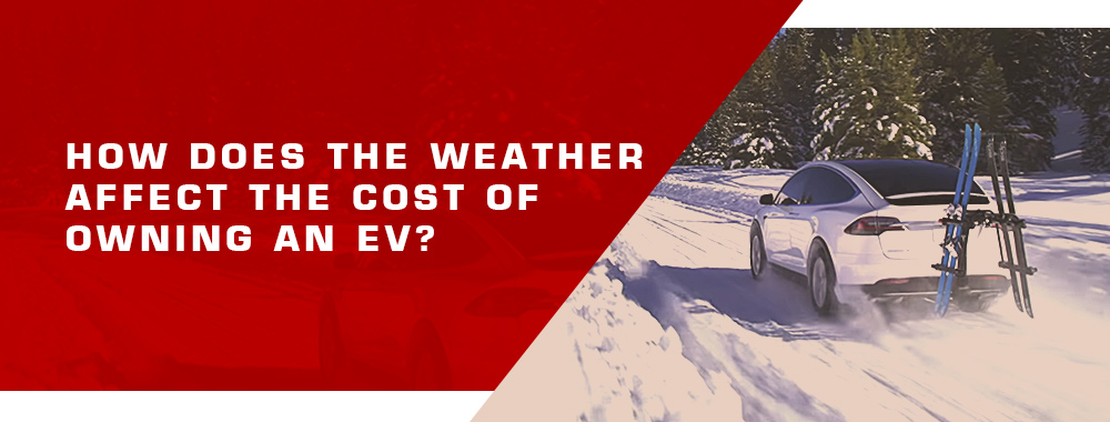 How does the weather affect the cost of owning an electric car?