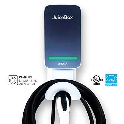 JuiceBox Smart EV Home Charging Station 9.6kW (40 Amp, NEMA 14-50 plug, 240 Volt, 25ft/7.6m Cord), WiFi, Indoor/Outdoor charger, UL & Energy Star Certified Charger