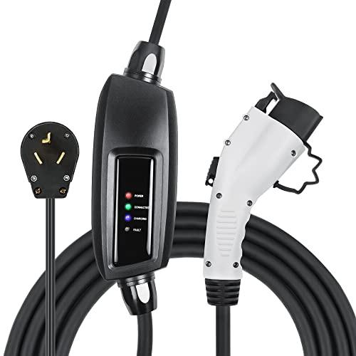 BougeRV Portable EV Charger Cable (16A, 25FT) EVSE Electric Vehicle  Charging Station with NEMA10-30