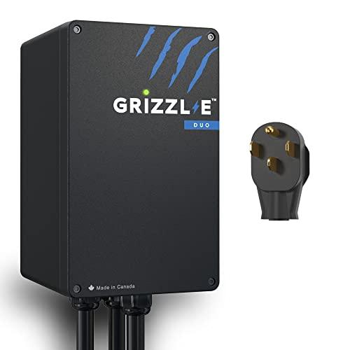 Grizzl-E Duo Level 2 Dual EV Charger 9,6kw (240 Volt, 24ft/7.3m Cord, 40 Amp) NEMA 14-50 Plug, ideal for charge two EVs at the same time