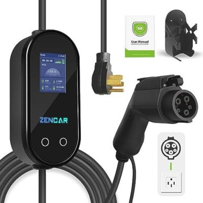 EVCARS ZENCAR Level 2 Portable Electric Vehicle (EV) Charger (240 Volt ...